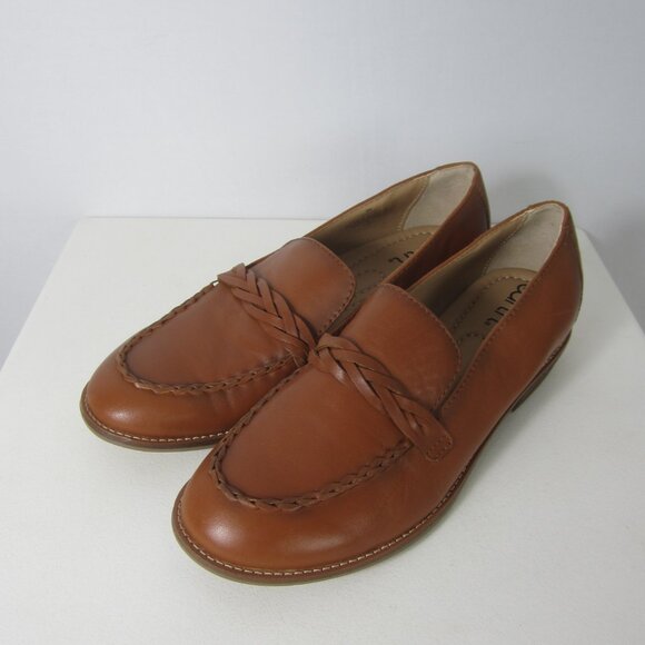 New EARTH Etedie Womens 8 M Brown Leather Slip On Loafers Preppy Classic Comfor - Picture 5 of 12